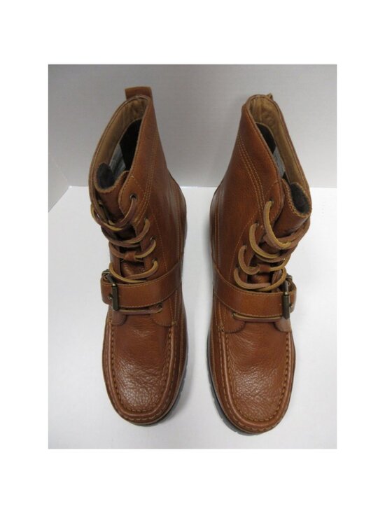Polo Ralph Lauren Ranger Boots 11 D Leather Buckle Lace Up Combat Lug main image 11